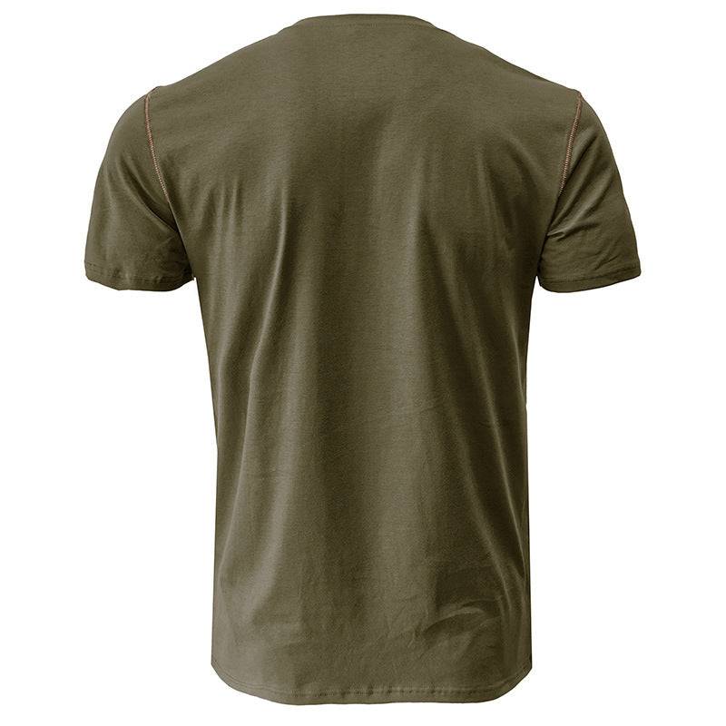 Summer Men's Color Matching Pocket T-shirt Top - globaltradeleader