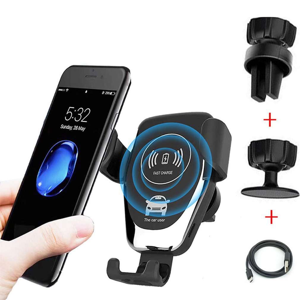Gravity Qi Wireless Car Charger Mount 10W Fast Charge Car Br