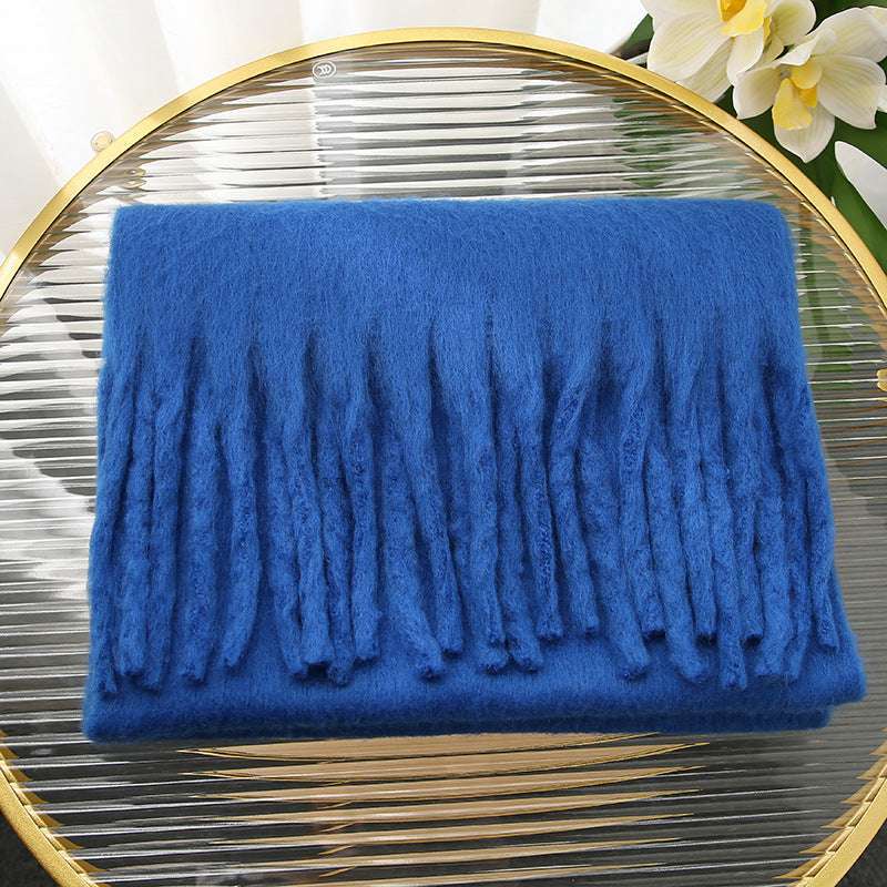 Soft And Warm Tassel Rectangular Scarf Shawl