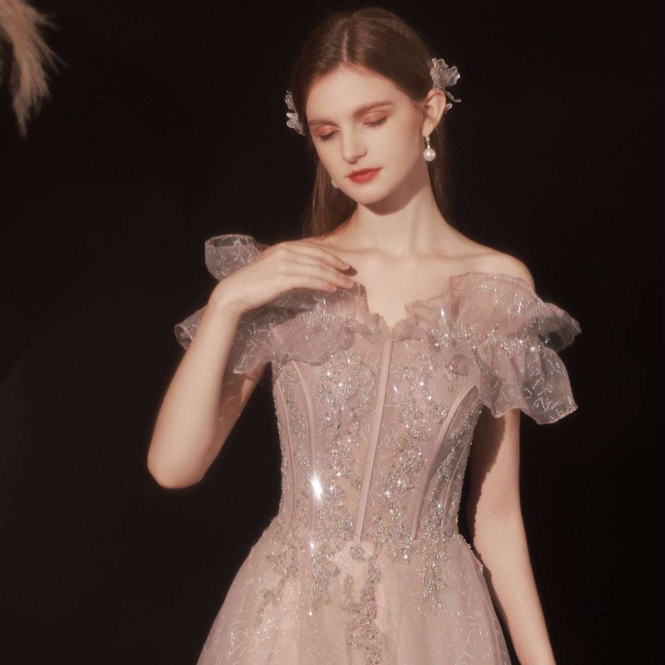 Women's Off Shoulder Dinner Dress - globaltradeleader