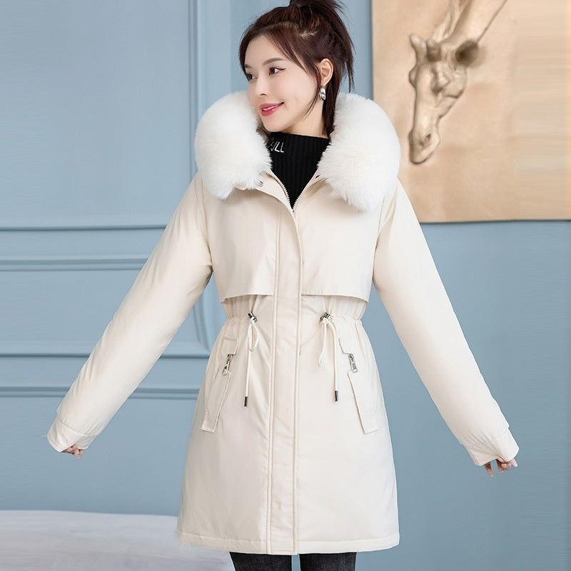 Women's Mid-length Slim Fashion Cotton-padded Jacket - globaltradeleader