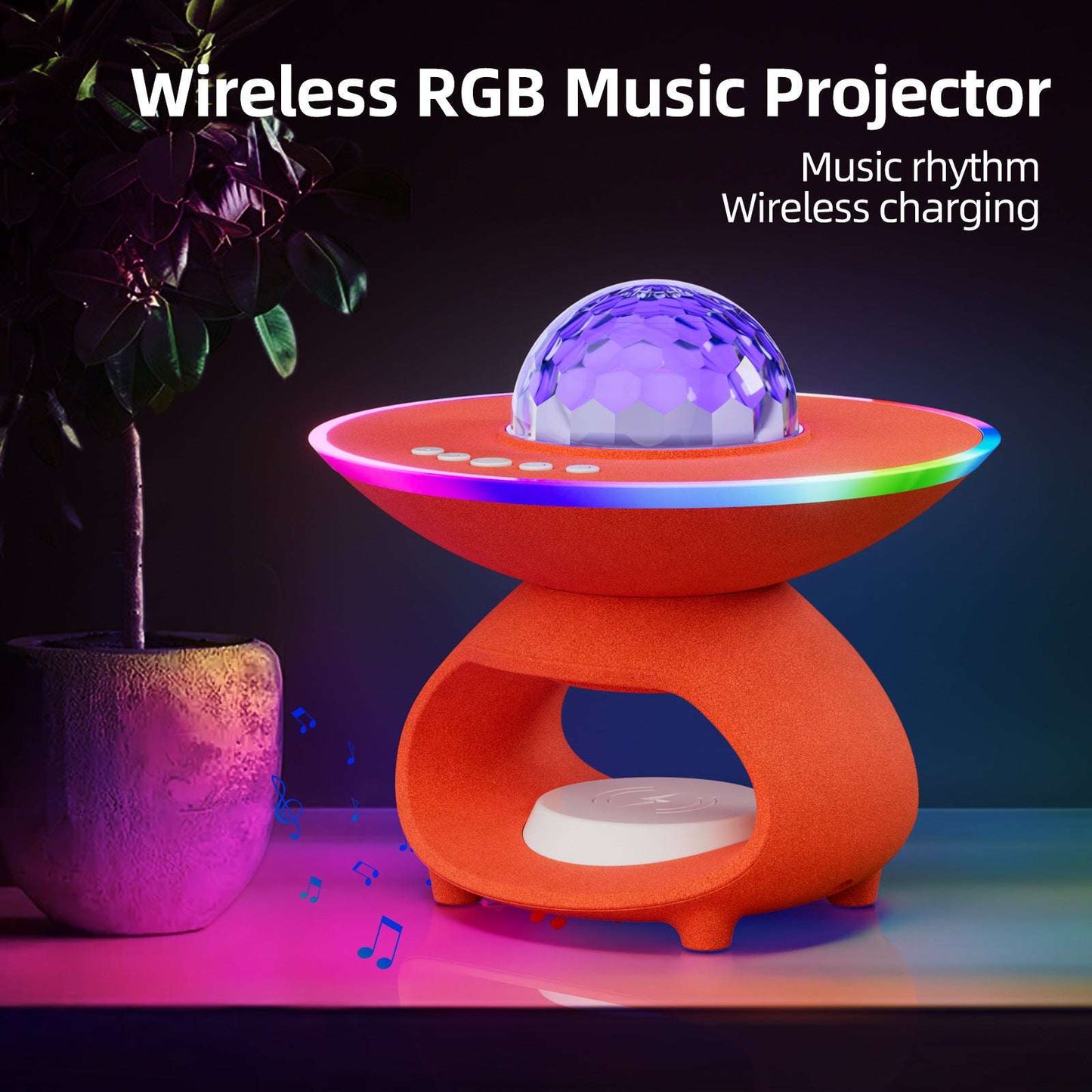 LED Dynamic Starry Sky Projector Light USB Bluetooth Speaker Atmosphere Light