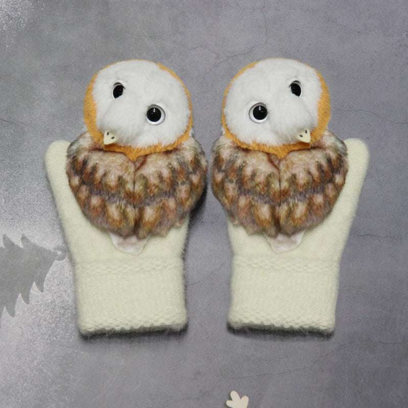 Winter Women's Plush Cartoon Animal Gloves - globaltradeleader