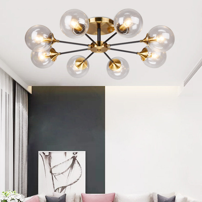 Modern Creative Micro Luxury Copper Plated Glass Ball Ceiling Lamp - globaltradeleader