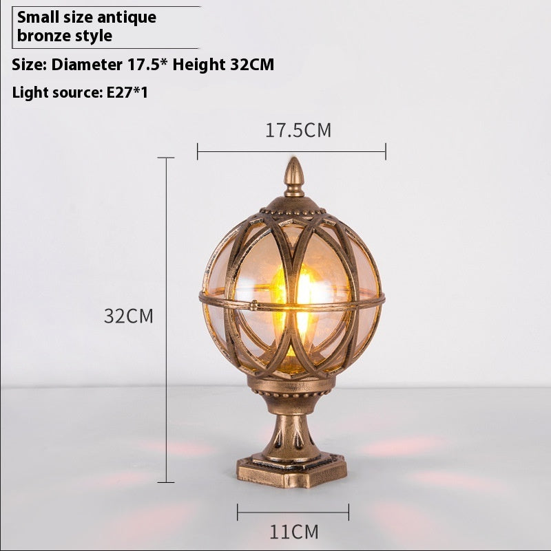 Wall Ball Pillar Lamp Outdoor Simplicity - globaltradeleader