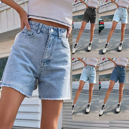 High Waist Loose Casual Women's Denim Shorts - globaltradeleader