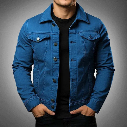 Men's Jacket Denim Coat Tooling Solid Color Thick Coat - globaltradeleader