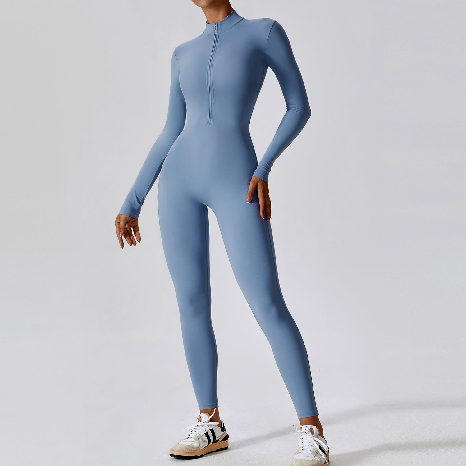 Women's Long-sleeve Zipper Yoga Sports Jumpsuit - globaltradeleader