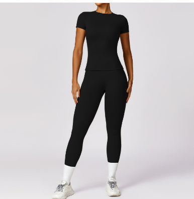 Spring T-shirt Quick-drying Yoga Clothes Short Sleeve Workout Top - globaltradeleader