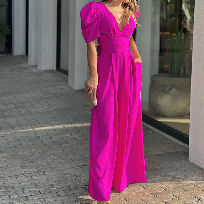 Fashion Elegant Plus Size Wide Legs Jumpsuit - globaltradeleader