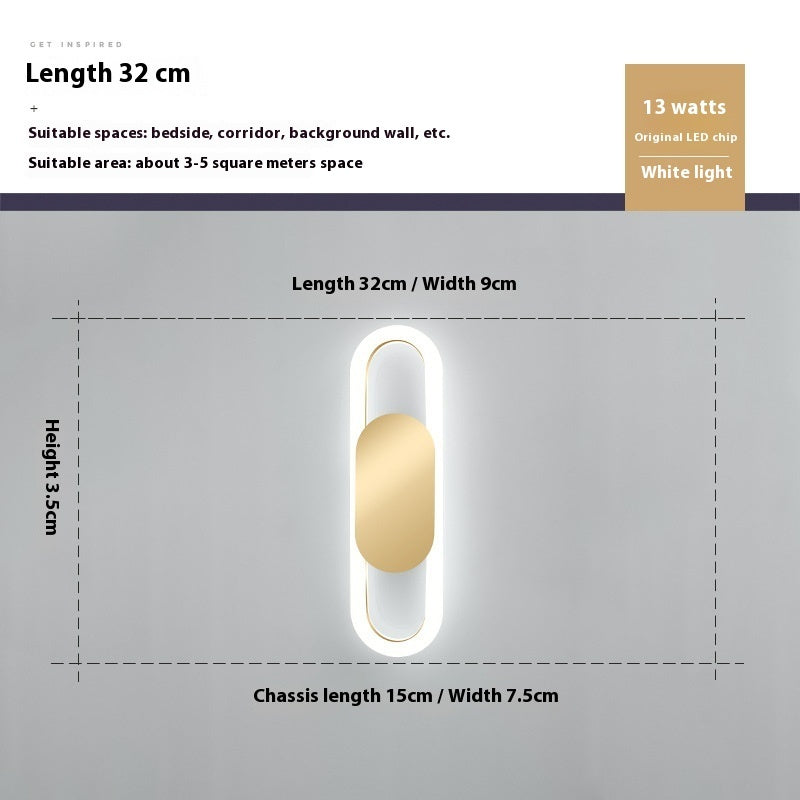 Nordic Style Wall Lamp Modern Simple Home Light Luxury Bedroom - globaltradeleader