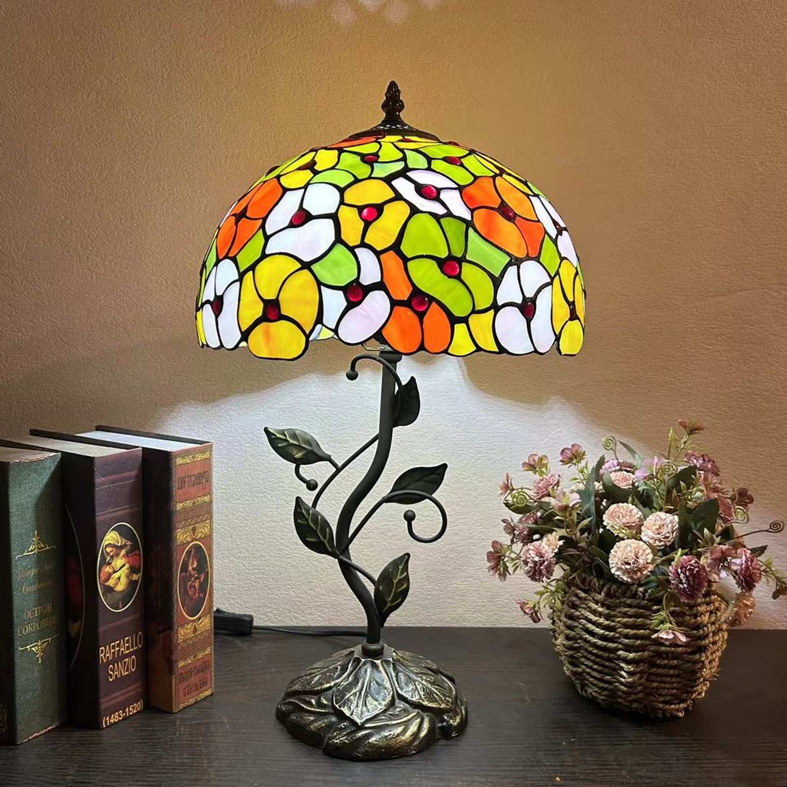 American Pastoral Tiffany 12-inch Table Lamp Living Room Study Bedroom