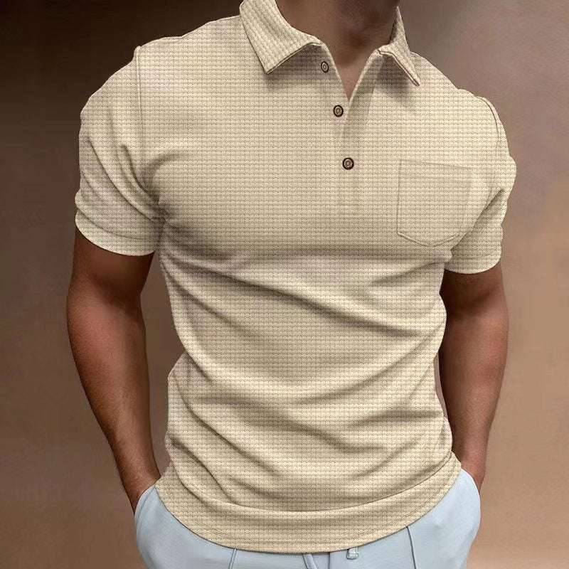 Slim Fitting Short Sleeved Zipper Stripe
