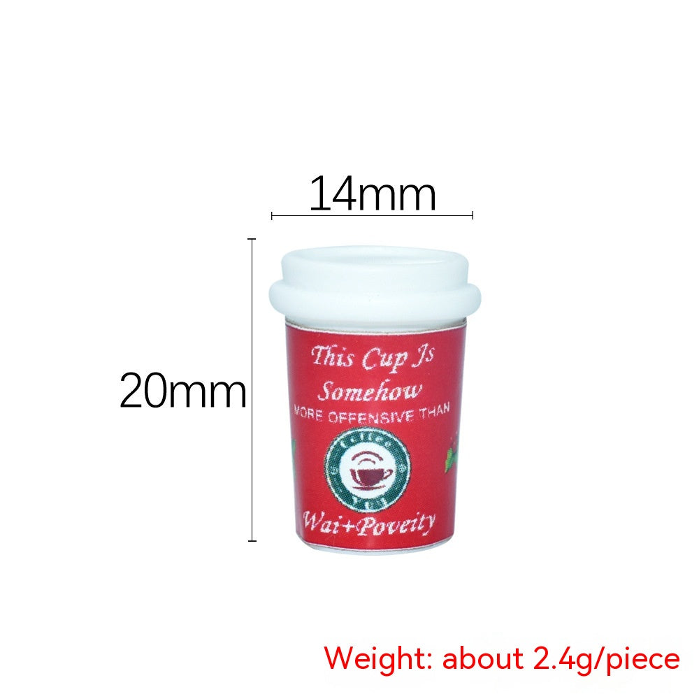 Resin Christmas Coffee Cup Pendant