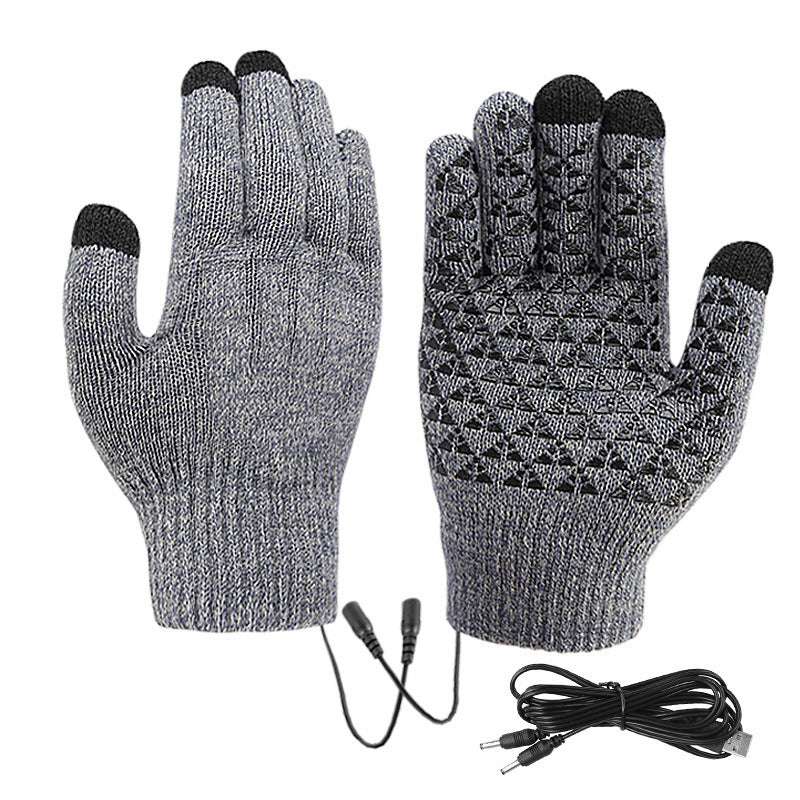 USB Heating Electric Heating Gloves Thermal Thickened Knitting - globaltradeleader