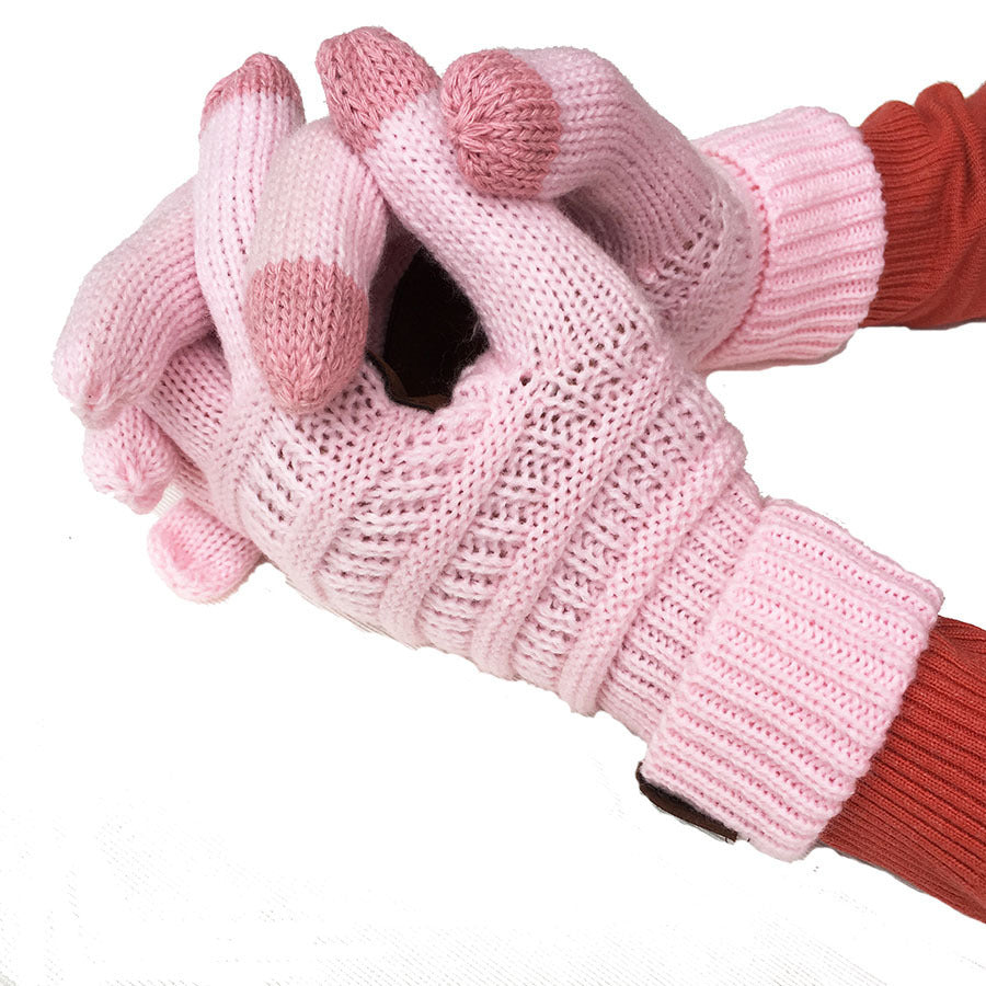 European And American Wool Knitted Turn-over Labeling Touch Screen Gloves - globaltradeleader