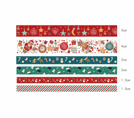 Christmas Tent And Paper Sticker Tape Materials