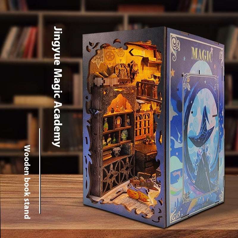 Creative Bookend Wooden Assembled Model Diy Scene Cottage - globaltradeleader