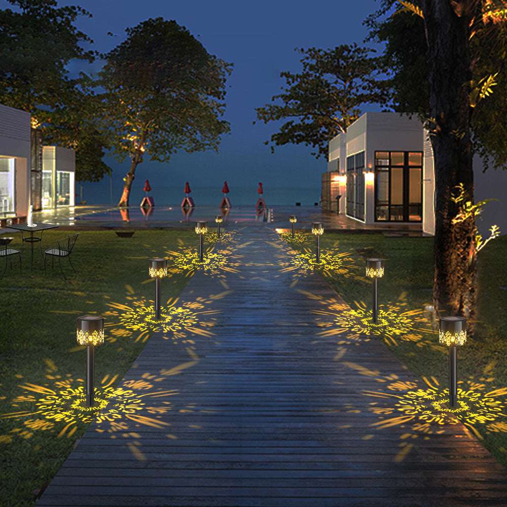 New Solar Plastic Lawn Floor Outlet Projection Lamp, Garden Decoration Lights - globaltradeleader