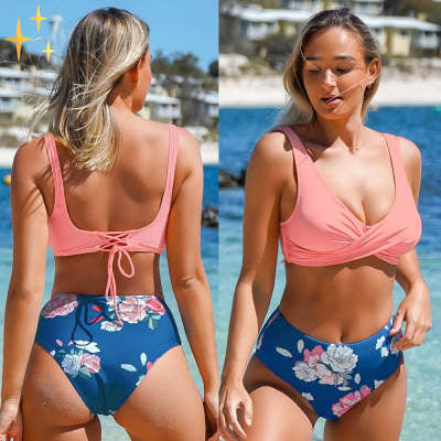 Fashion Swimsuit Small Chest Push Up Split Seaside Swimsuit - globaltradeleader