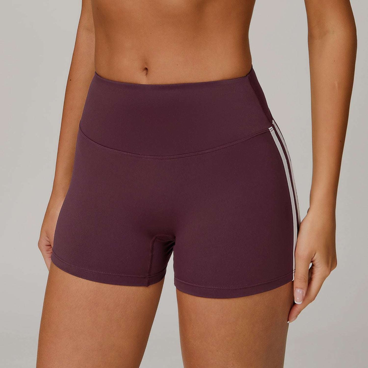 Nude Feel High Waist Yoga Shorts Peach Tight - globaltradeleader