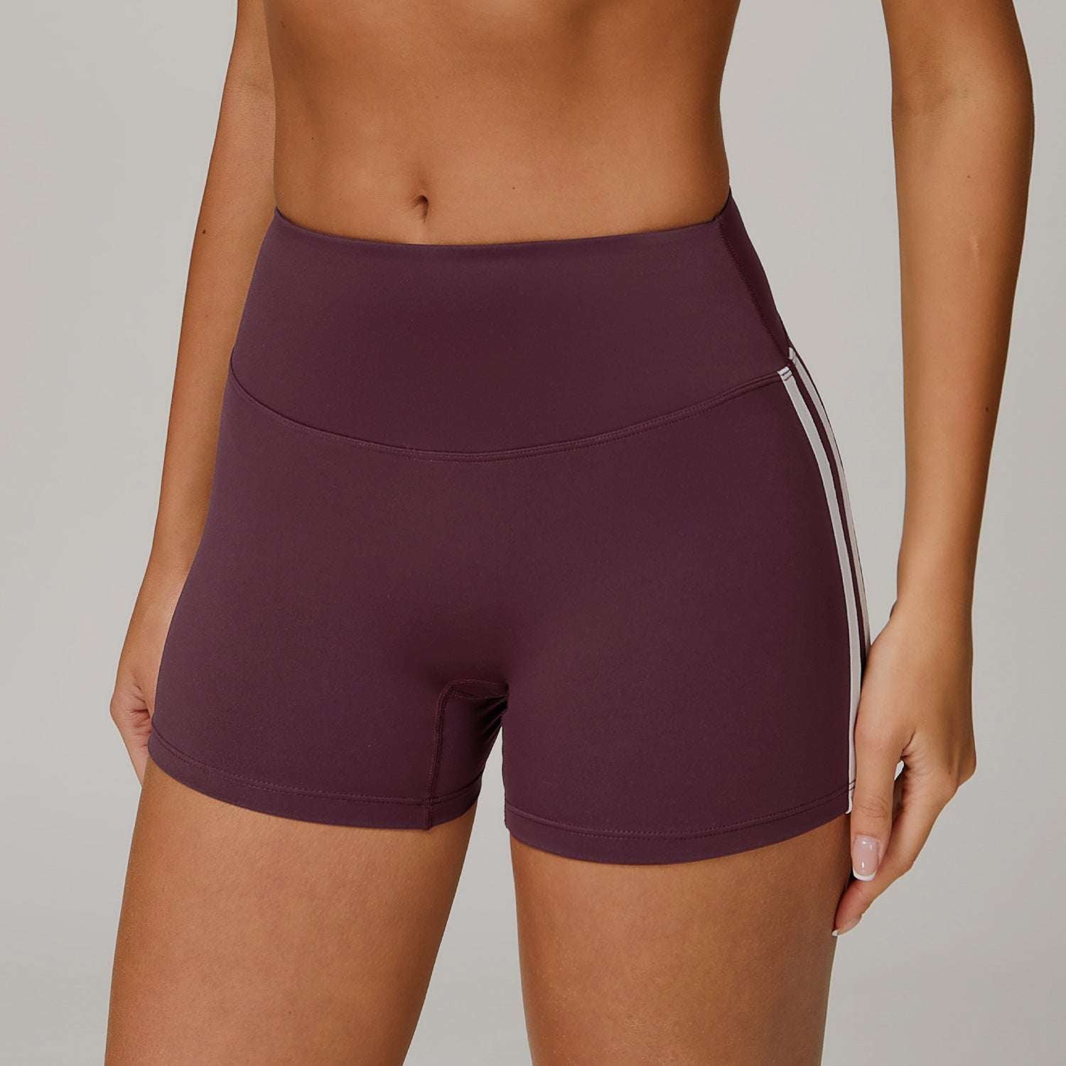 Nude Feel High Waist Yoga Shorts Peach Tight - globaltradeleader