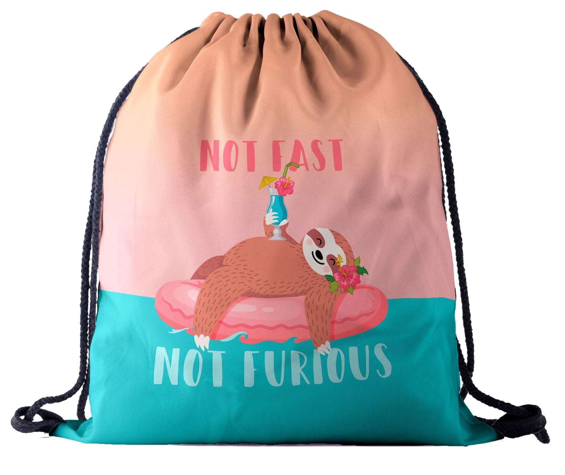 Sloth Series 3d Digital Print Drawstring Pocket Backpack