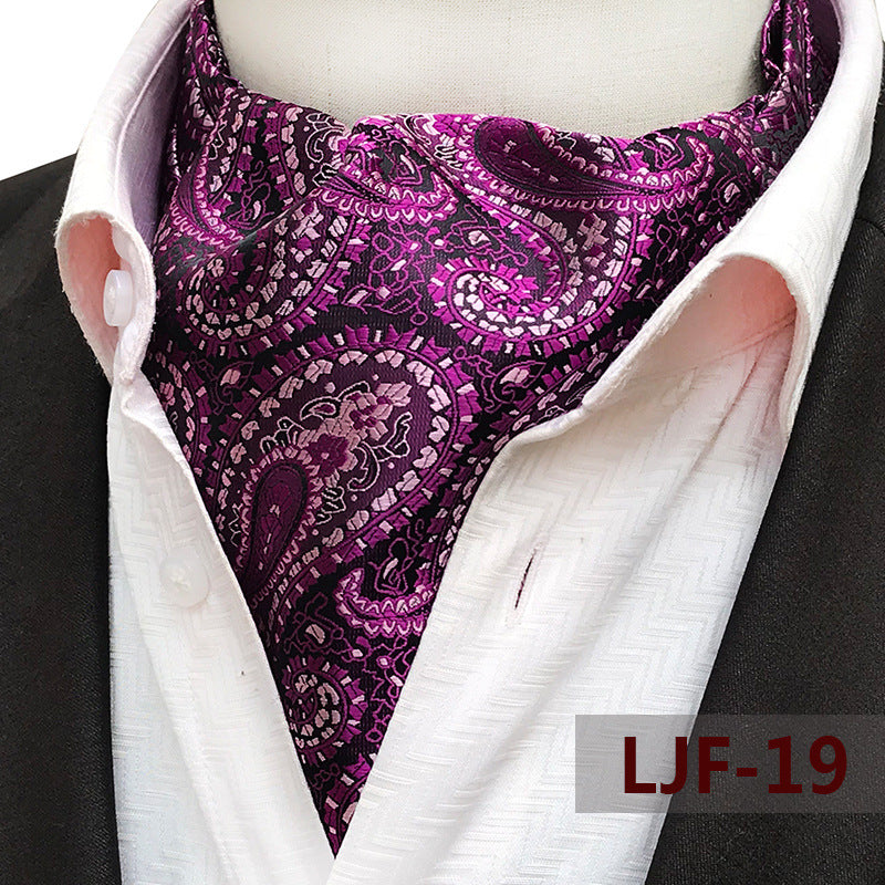 Men's Scarf Jacquard Polyester Fashionable And Warm