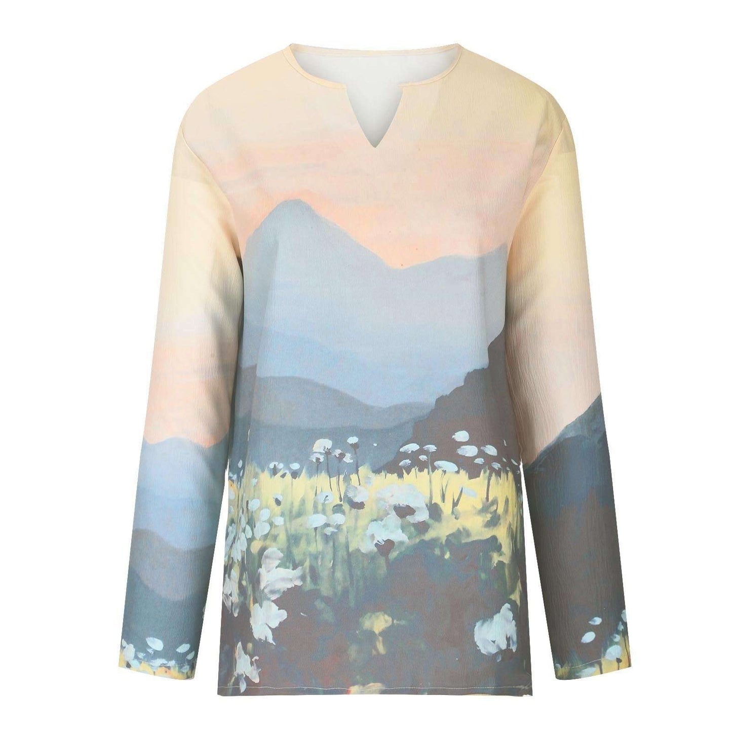 Printed Regular Round Neck Long Sleeve Short Sleeve