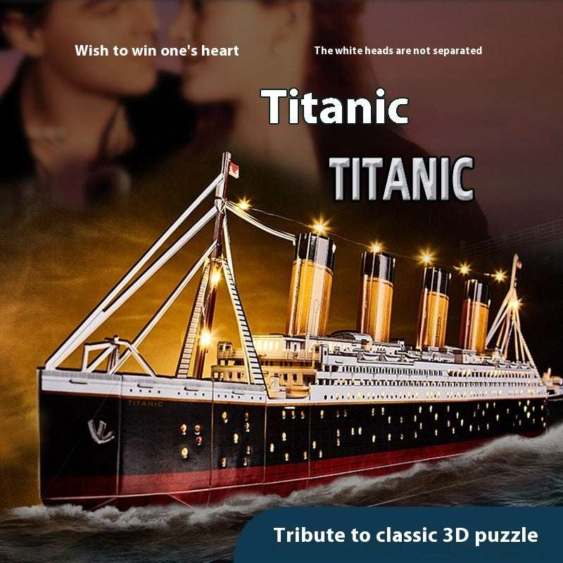 Puzzle Model Paper Tiedani Ship Model Hand-assembled Decoration Gift