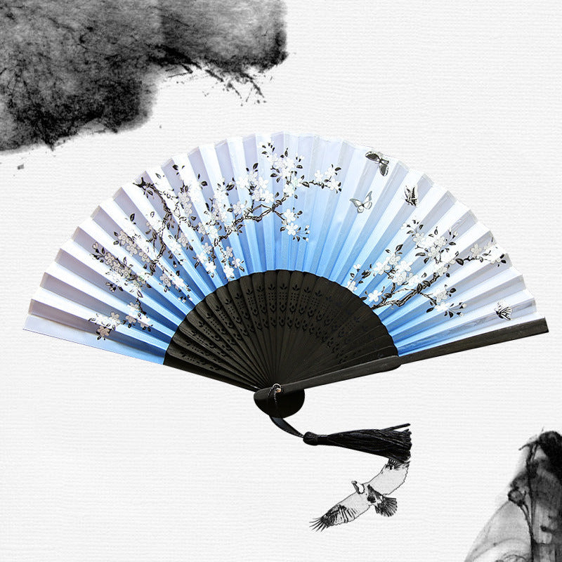 Folding Fan Bamboo Ancient Style Han Chinese Clothing Chinese Style Small Fan