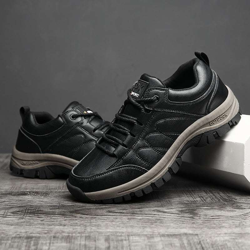 Winter Boots For Men Warm Leather Shoes With Plush - globaltradeleader