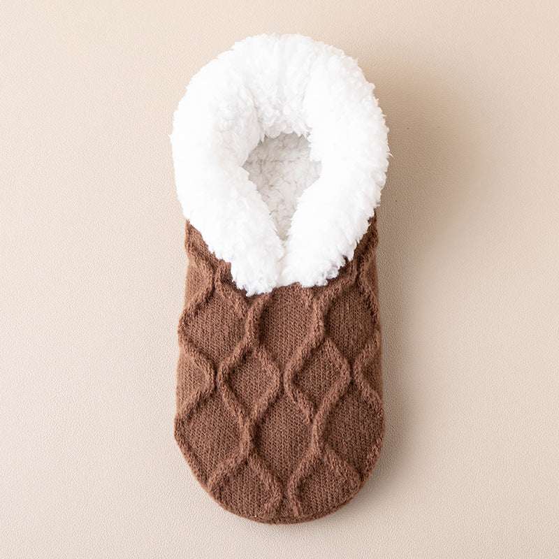 Winter Warm Short Cotton Slipper Socks Unisex Thicken Thermal Plush Home Floor Sock Soft Non-slip Grip Fuzzy Floor Fluffy Socks - globaltradeleader