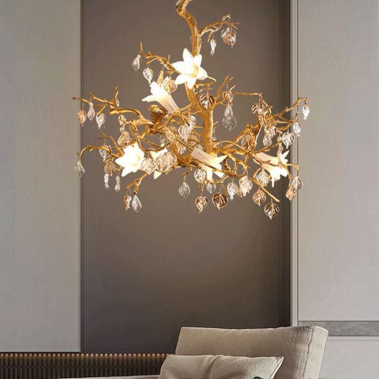 Copper Branch Chandelier Creative Crystal Chandelier - globaltradeleader