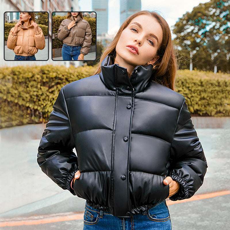 New Bread Coat Winter Warm Stand Collar Short Coat Y2K Cotton Jacket Womens Clothing - globaltradeleader