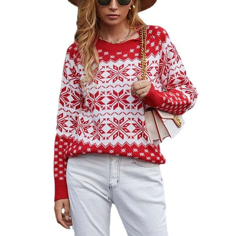 European And American Christmas New Snowflake Sweater - globaltradeleader