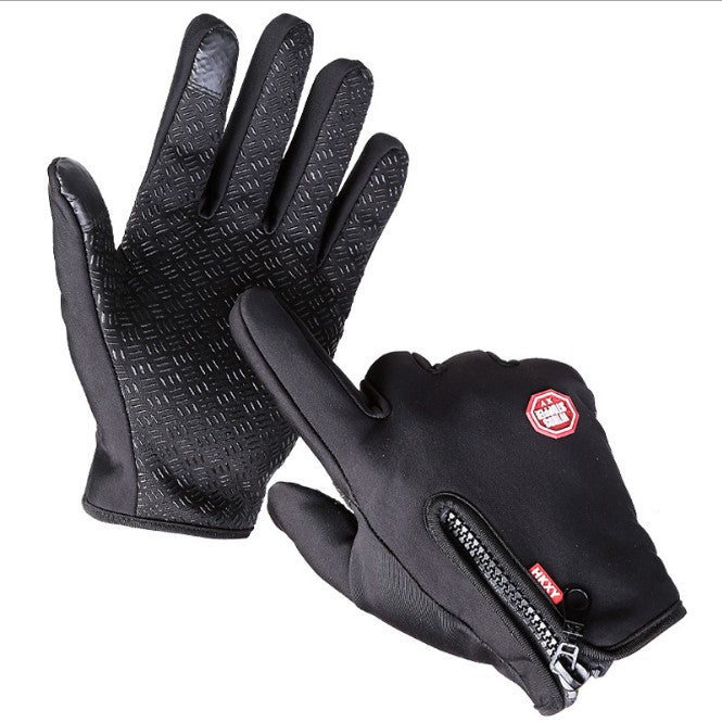 Touch Screen Gloves Outdoor Mountaineering Ski Cycling Zippe