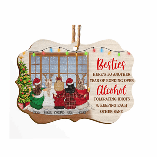 Colorful Wooden Pendant Pet Dog Paw DIY Christmas Tree Decoration