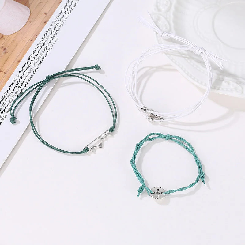 2022 Boho style three-piece braided bracelet - globaltradeleader