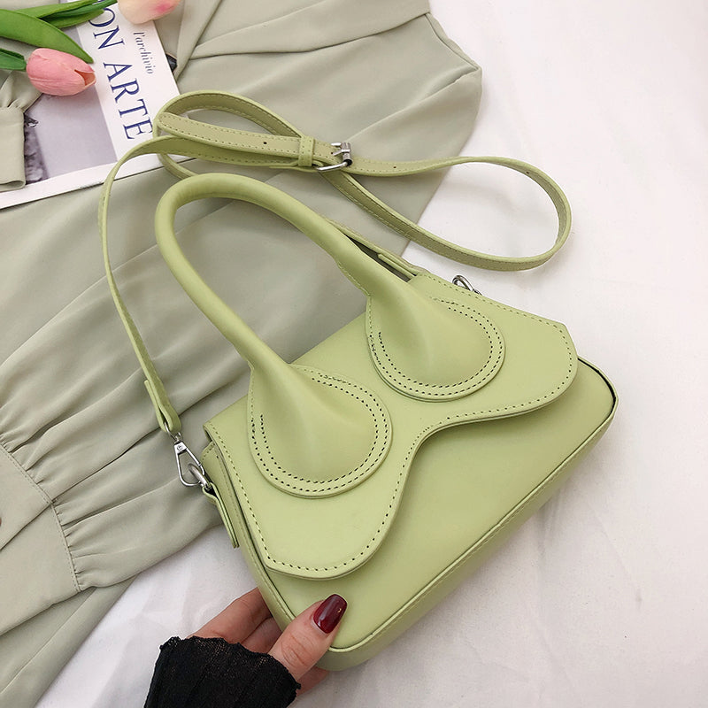 2022 Luxury Brand PU Leather Handbags For Office Women Ladies Small Shoulder Crossbody Sling Bag With Short Handle Cute Totes