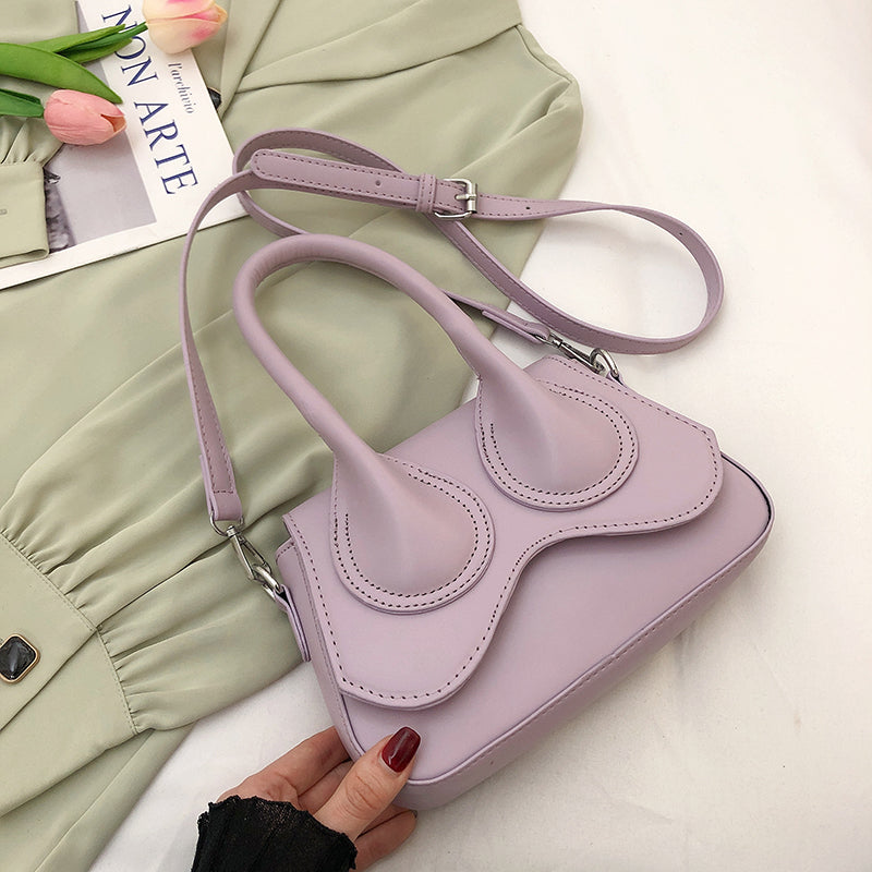 2022 Luxury Brand PU Leather Handbags For Office Women Ladies Small Shoulder Crossbody Sling Bag With Short Handle Cute Totes