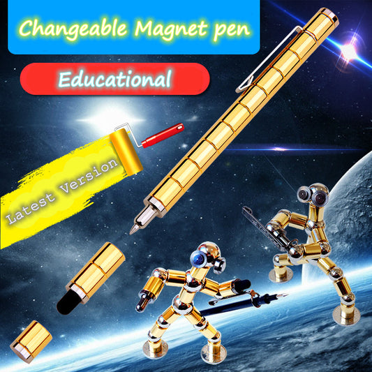 2022 Magnetic Polar Pen Metal Magnet Modular Think Ink Toy Stress Fidgets Antistress Focus Hands Touch Pen Erasable