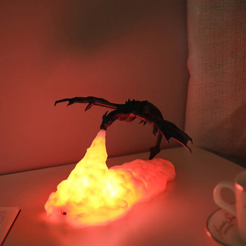 2022 Newest Dropship 3D Printed LED Dragon Lamps As Night Light For Home Hot Sale Than Moon Lamp Night Lamp Best Gifts For Kids - globaltradeleader