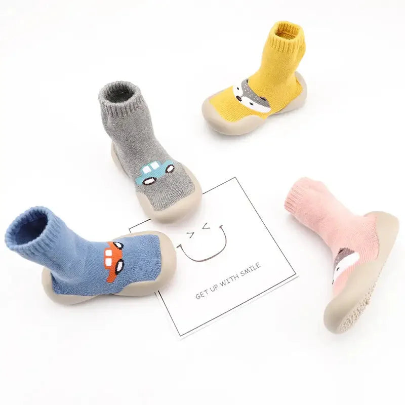 2022 Winter New Children's Terry Socks Shoes Thickened Cartoon Baby Toddler Shoes Warm Indoor Floor Socks Shoes - globaltradeleader