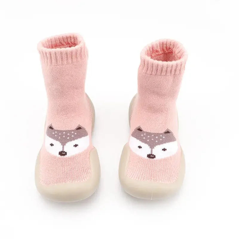 2022 Winter New Children's Terry Socks Shoes Thickened Cartoon Baby Toddler Shoes Warm Indoor Floor Socks Shoes