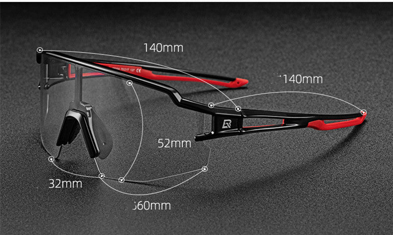 Photochromic Cycling Glasses Polarized Built-in Myopia Frame Sports Sunglasses