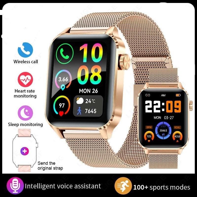 Bluetooth Calling Waterproof Health Monitoring Smart Watch - globaltradeleader
