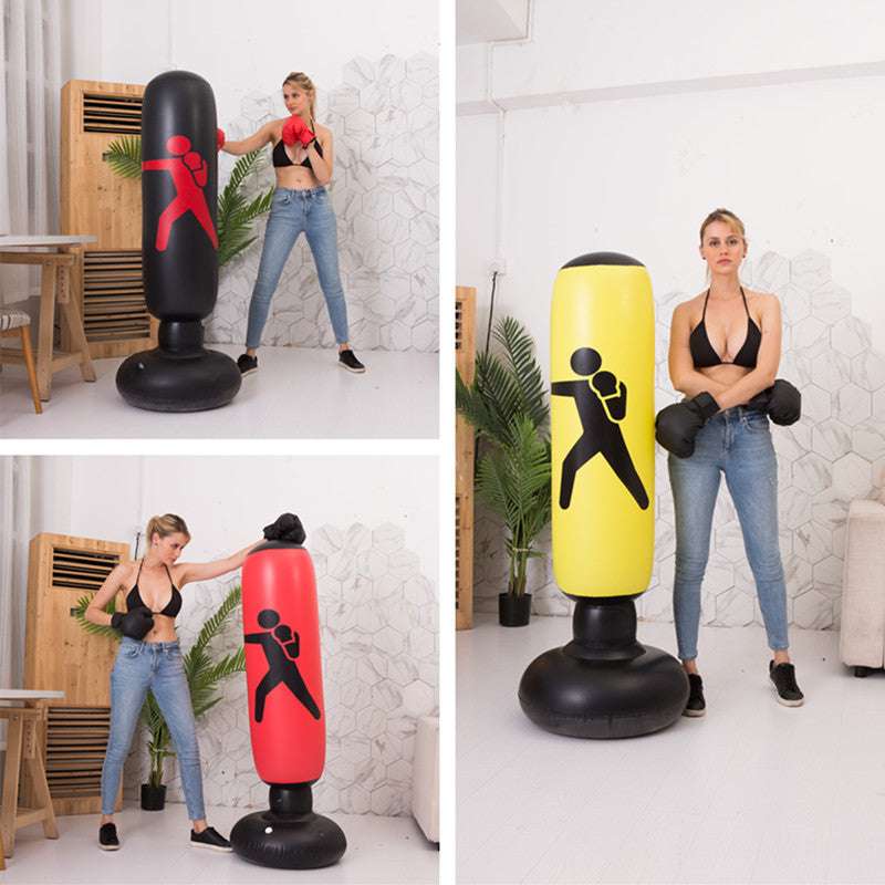 Fitness Inflatable Boxing Column Fighting Column Sandbag Vertical Venting Toy - globaltradeleader