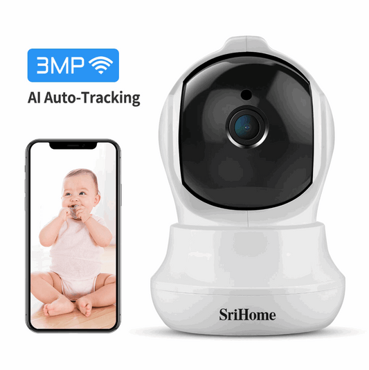 Srihome3 million hd smart tracking wireless surveillance camera 1296P infrared network camera