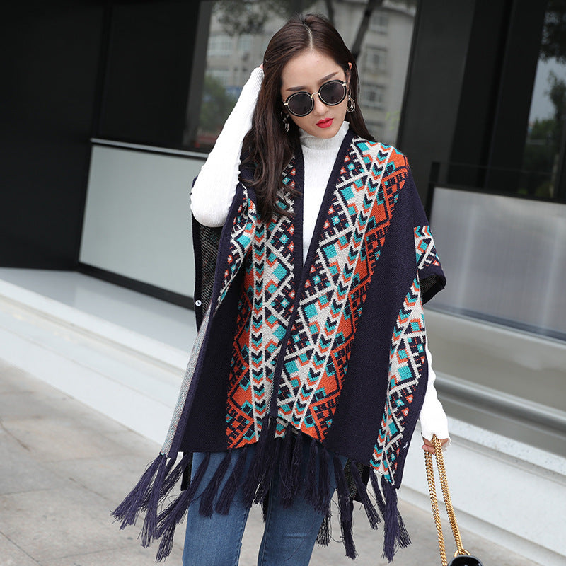 Women's Fashionable And Warm Woolen Shawl Scarf